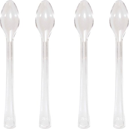 TRENDWARE Clear Mini Appetizer Spoons, 4", 144PK 011432